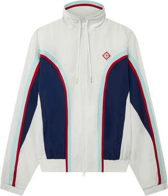 Casablanca Mens Side Panelled Shell Suit Track Jacket White Jackets - Size X-Large