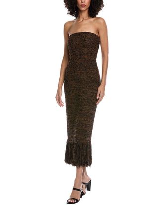 Frame Denim Frame Boucle Fringe Midi Dress