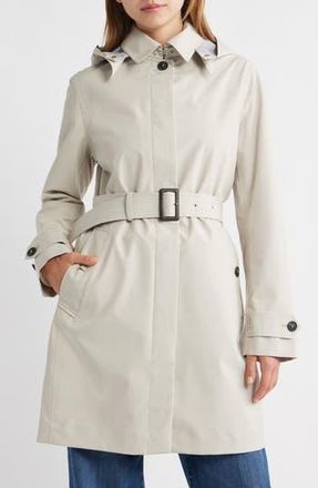 Save The Duck Jackie Water Resistant Raincoat with Removable Hood in Rainy Beige at Nordstrom Rack, Size 7(Xxl)