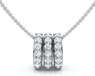 Pompeii3 1/2Ct Bernarda Diamond Pendant 14k Gold Womens Necklace Lab Grown EF/VS