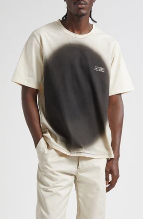 Maison Margiela Spray Dot Motif Logo Graphic T-Shirt in Cream at Nordstrom, Size Xx-Large