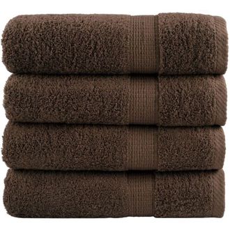 vidaXL Toallas De Ducha Solund 4 Unidades Marr&oacute;n 70x140 Cm 600 Gsm Vidaxl