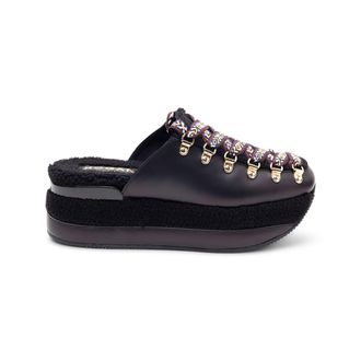 Hogan H466 Platform Lace-Up Mules