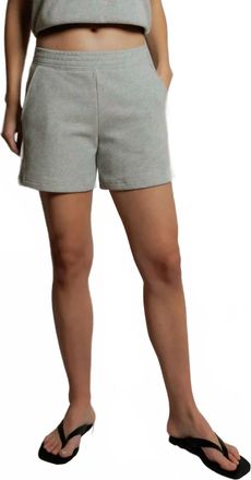 perfectwhitetee Bari French Terry Sweat Short In Heather Grey
