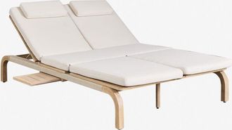Sklum Sklum - Tumbona Doble Reclinable En Madera De Acacia Dubai