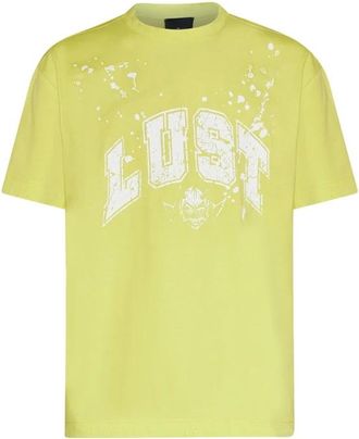 John Richmond Rmp 26104Ts Graphic Logo T-shirt - Heren - T-shirts - Geel - S - Tops
