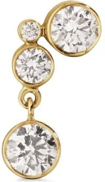 Sophie Bille Brahe 18kt gerecycled geelgouden Stella Diamant oorbel met diamant