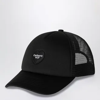 Carhartt Work in Progress Heart Patch Trucker Cap Black