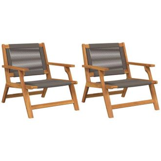 vidaXL Vidaxl - Muebles De Jard&iacute;n 2 Pcs Gris 78 X 67 X 73cm
