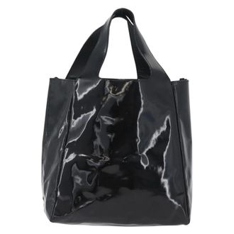 Prada Vintage Patent Leather Black Patent_Leather Handbag (Pre-Owned)