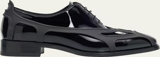 Christian Louboutin x Jaden Smith Mens Caged Patent Leather Oxfords
