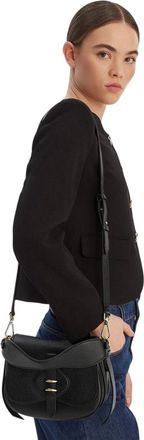 Coccinelle Micro Grainy Leather Top Handle Bag - Black