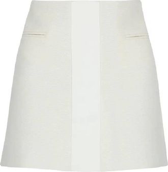 Ferragamo Ferragamo Contrasting Panel Low Rise Mini Skirt