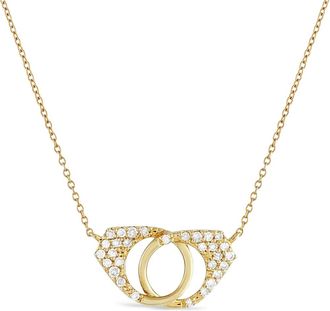 Luxury Bazaar 14kt geelgouden halsketting met diamant