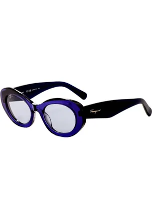 Ferragamo Womens SF1080S 53 435 Sunglasses - Blue - One Size