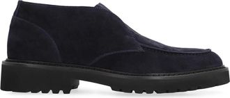 Doucal's Suede Desert Boots Ronde Neus - Heren - Enkellaarsjes - Blauw - 43 1/2 EU - Leer - Schoenen
