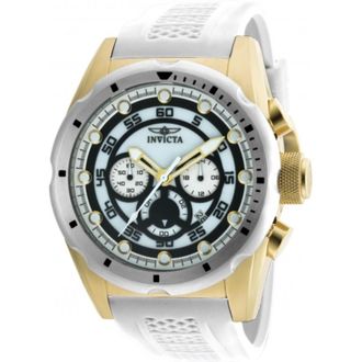 Invicta Speedway Chronograph GMT Quartz White Dial Mens Watch 20308