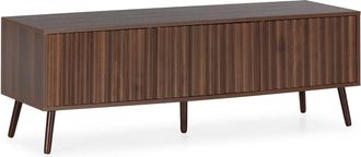 HOMN Mueble TV 3 puertas efecto Nogal