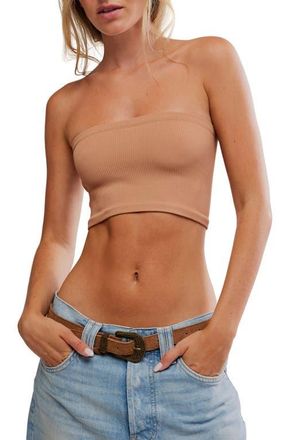 Free People Amelia Bandeau Bra in Tawny Birch at Nordstrom, Size Medium