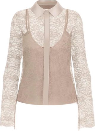 Guess Mujer, Blusas y Camisas, Beige, Talla: L