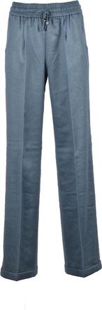 Kiton Sage Green Straight-Leg Trousers