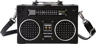 Generic UKCOCO Female Pu Shoulder Bag Crossbody Pouch Trendy One-shoulder Handbag Black Casual Bag for Women Everyday Use