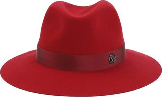 Maison Michel Henrietta Hoed - Dames - Hoeden - Rood - M - Accessoires