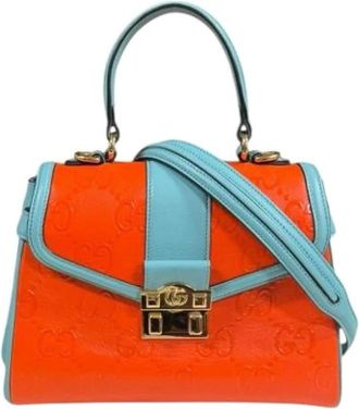 Gucci Pre-owned Handbags, female, Multicolor, Size: ONE SIZE Pre-owned Leather Handbag
