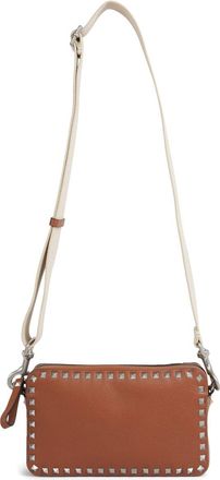 Valentino Garavani Borsa messenger Rockstud - Marrone