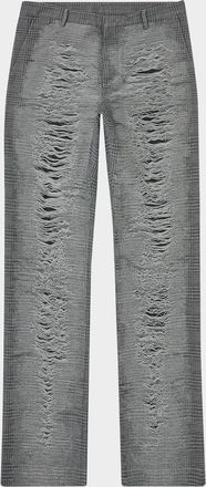 Diesel Men & apos;s Distressed Prince of Wales Jacquard Pants