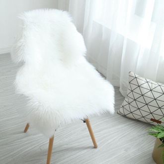 OEM Pelliccia Sintetica Bianca 60x90 Cm, Ultra Morbida, Ideale Per Soggiorno E Camera Da Letto, Decorazione Moderna, Ipoallergenica E Facile Da Pulire