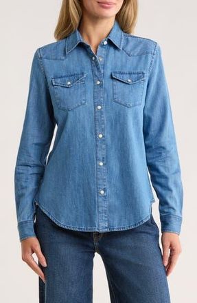 Tailor Vintage Denim Western Shirt in Light Wash at Nordstrom Rack, Size X-Large