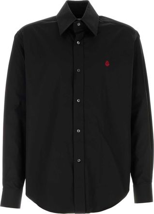 Alexander McQueen Alexander Mcqueen Black Poplin Shirt
