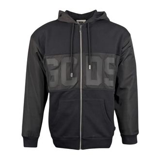 GCDS Zip-throughs, male, Black, Size: XL Gcds Sweaters