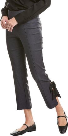 Shelli Segal Side Slit Bow Trim Crop Bootcut Pant