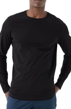 Pact Organic Cotton Softspun Long Sleeve Tee in Black at Nordstrom, Size X-Large