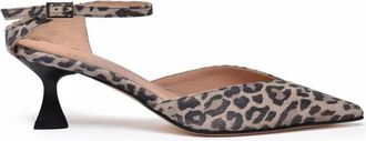 Isabelle Paris Beige Brown Fabric Chanel Pumps