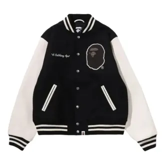 A Bathing Ape Univ Varsity Jacket Black 1M30141003-BLACK