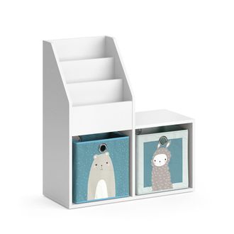 Vicco Estanter&iacute;a Infantil Luigi, Blanco, 72 X 79 Cm Mini, Con 2 Cajas Plegables Opt.6 Vicco