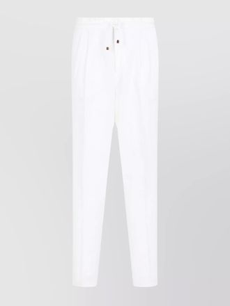 Brunello Cucinelli linen blend straight-leg trousers