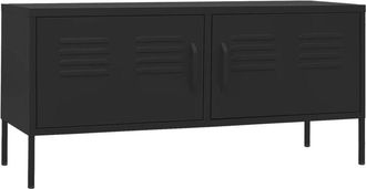 vidaXL Vidaxl - Mueble para tv de acero negro 105x35x50 cm