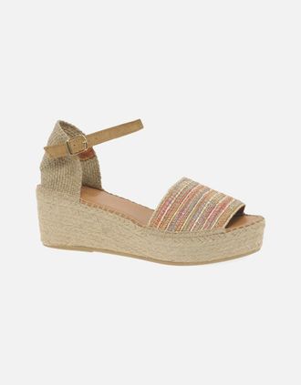 Toni Pons Womens Ivet Womens Espadrille Wedge Sandals - Tan - Size: 5