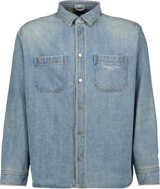 Dior Denim Shirts, male, Blue, M, Classic Embroidered Denim Jacket Spring-Summer 2025
