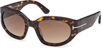 Tom Ford Ft 1313 52F Zonnebrillen - Dames - Zonnebrillen - Bruin - 53 MM - Accessoires