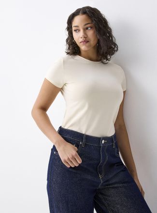 Twik Womens Organic cotton crew-neck t-shirt Super slim fit