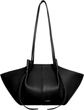 Yuzefi Mochi Pebble Grain Leather - Dames - Shoppers - Zwart - ONE Size - Leer - Tassen