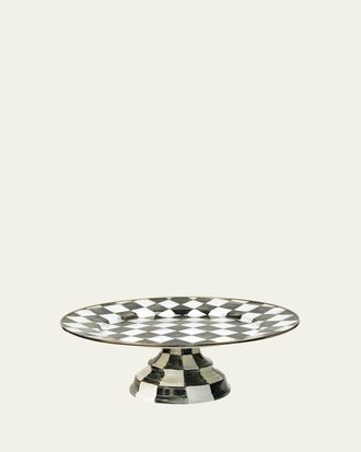 MacKenzie-Childs Courtly Check Enamel Pedestal Platter, Large