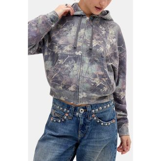 BDG Camo Zip Hoodie in Brown Camo at Nordstrom, Size X-Large