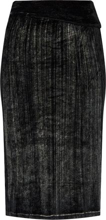 Diesel faded-effect pencil skirt - women - Viscose - S - Black