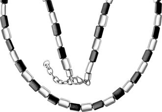 Firetti Edelstahlkette »Schmuck Geschenk Halsschmuck Halskette« mit Hämatit